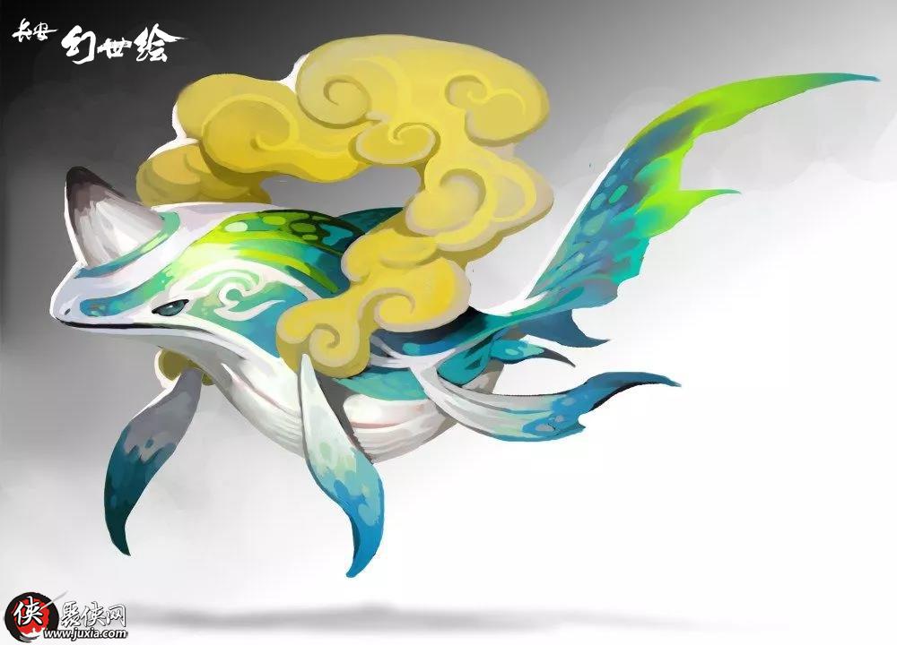 神奇灵鲲：五彩斑斓的巨鱼身体，散发异彩